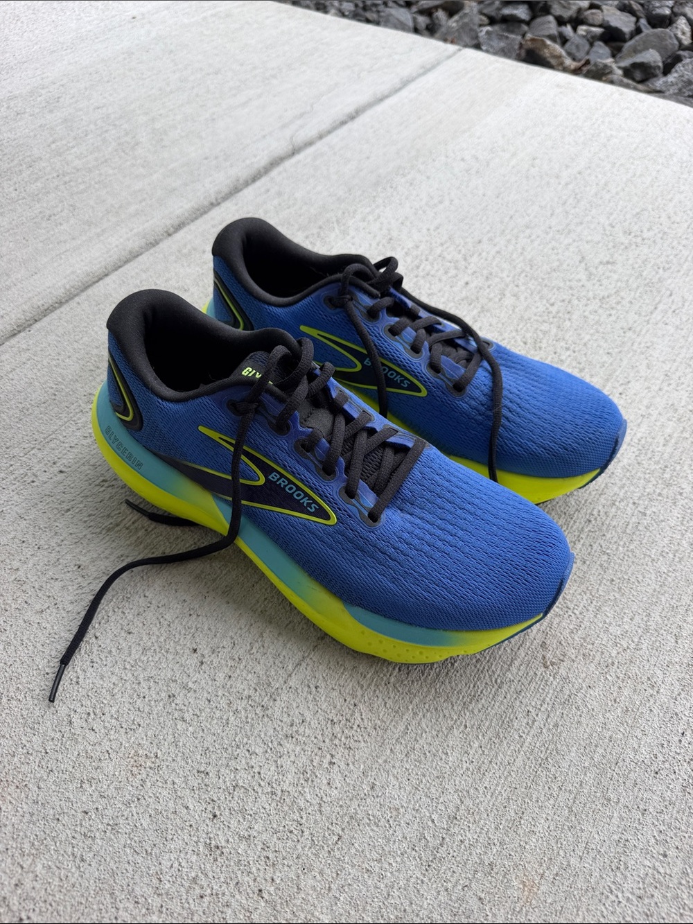 Brooks glycerin 21 Men’s Blue & Neon Yellow Running Sneakers